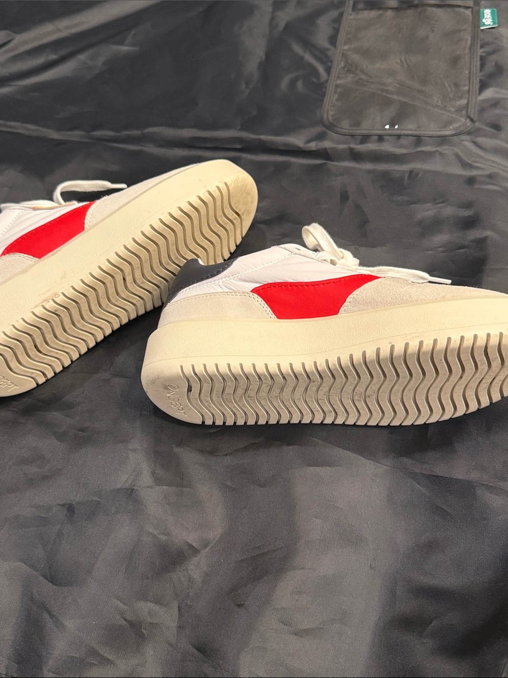 Oncept-NYC White and Red Low-Top Sneakers - Picture 4 of 7